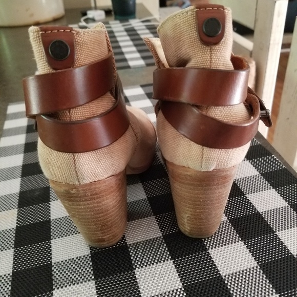 Rag & Bone Harrow Canvas and leather ankle Booties - Picture 2 of 8